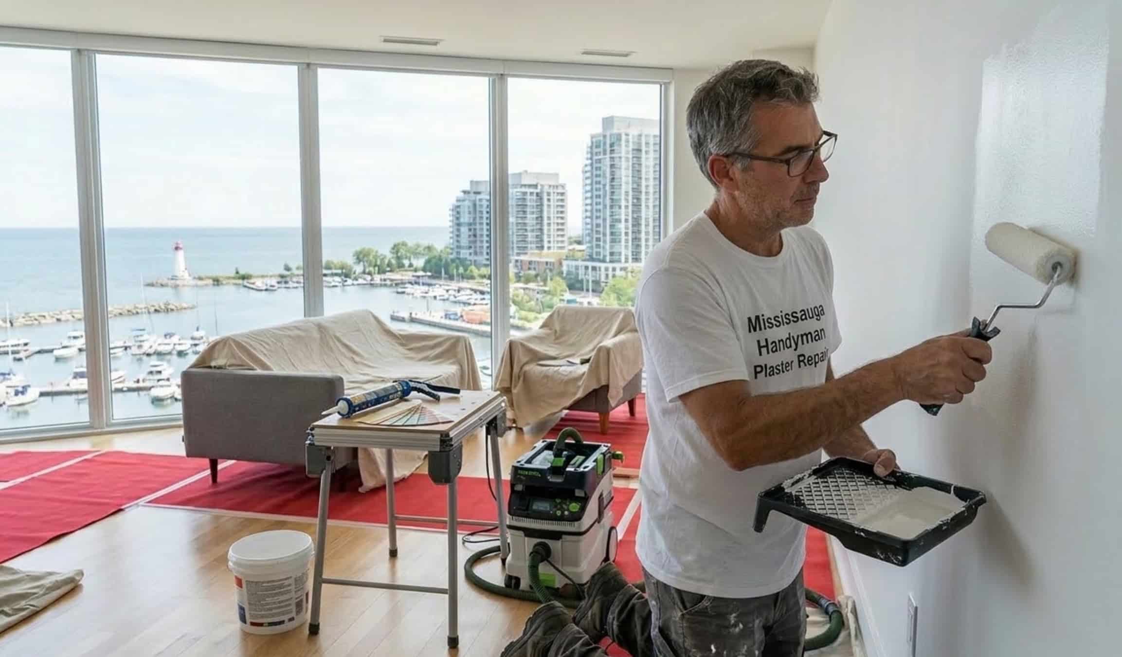 Interior painter delivering Port Credit drywall repair finishes